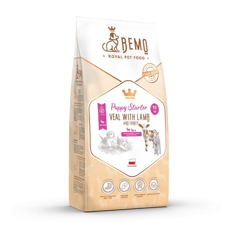 Bemo Puppy Starter cielęcina, indyk, jagnięcina puppy 10 kg