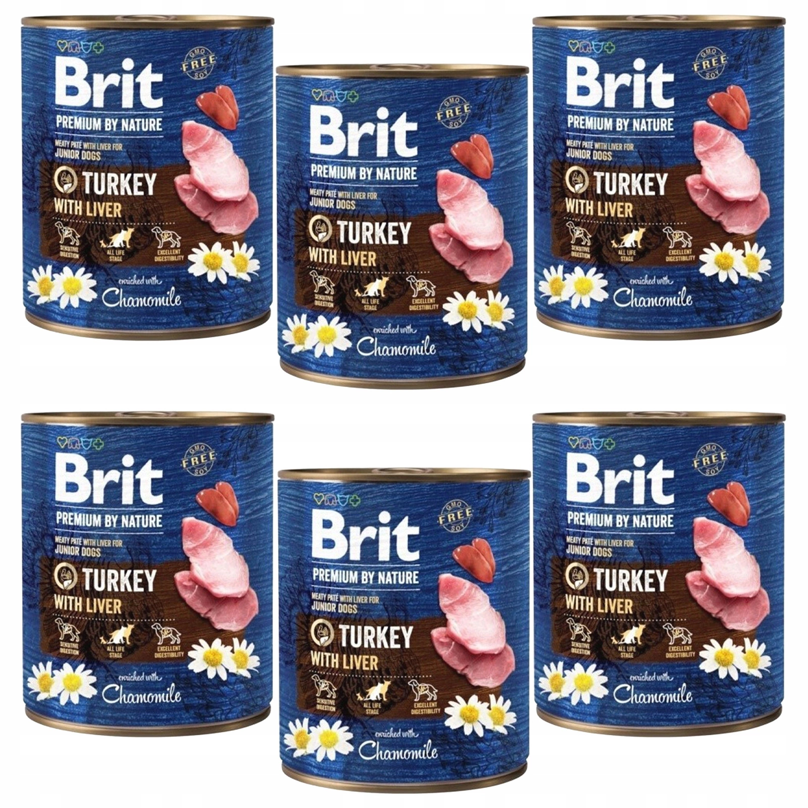 Brit By Nature indyk puppy 800 g × 6