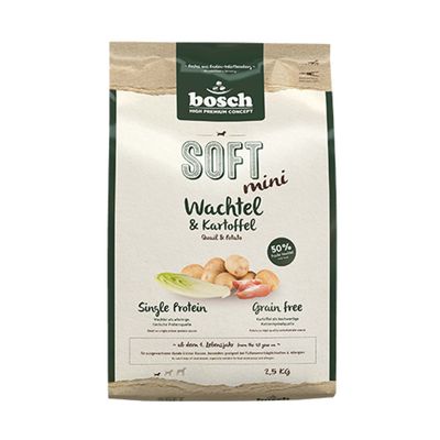 Bosch HPC Soft Mini przepiórka adult małe rasy 2.5 kg × 3