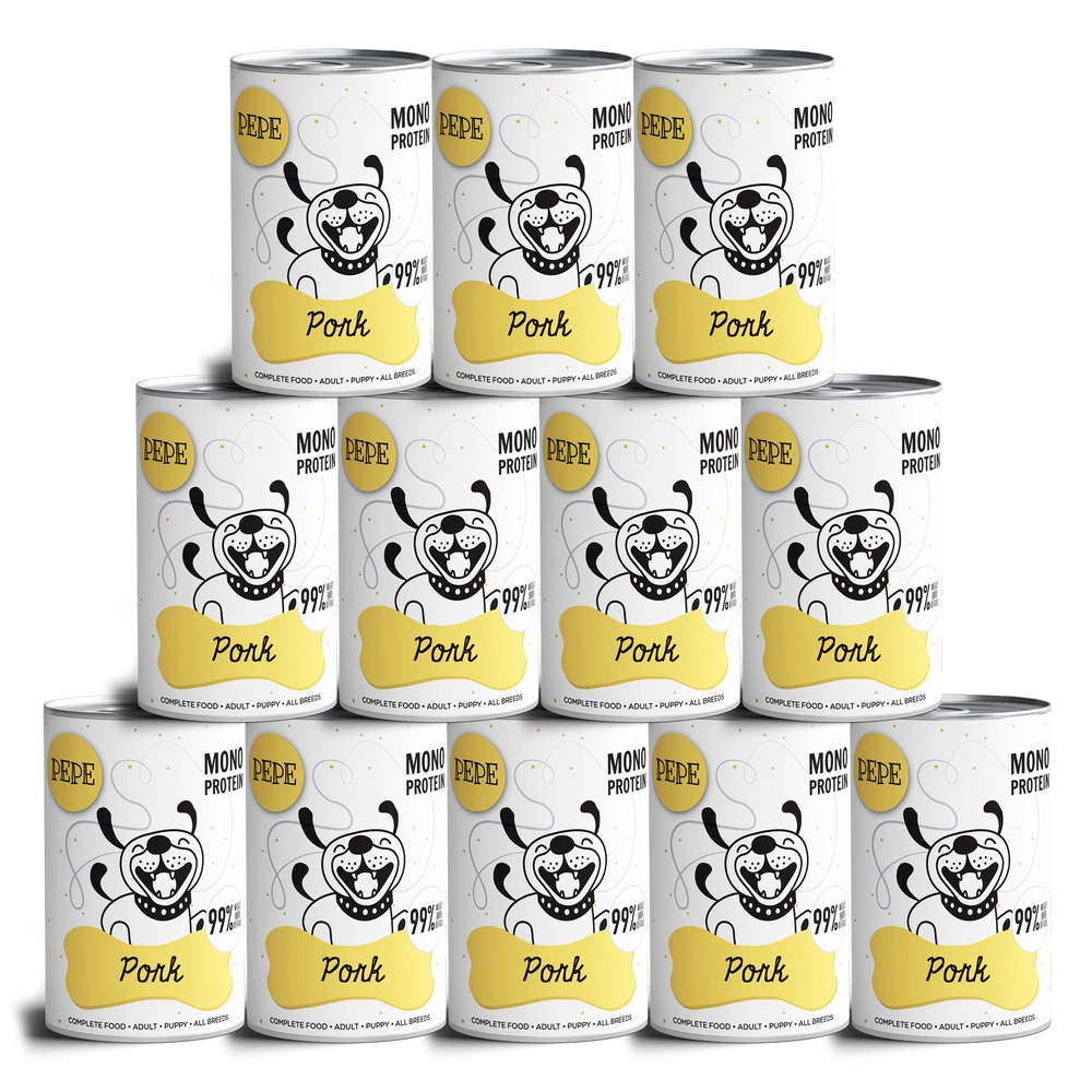 Paka Zwierzaka Pepe wieprzowina 400 g × 12