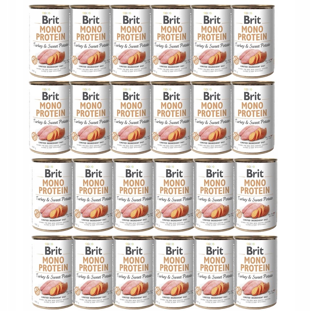 Brit Mono Protein indyk z batatem adult 400 g × 24