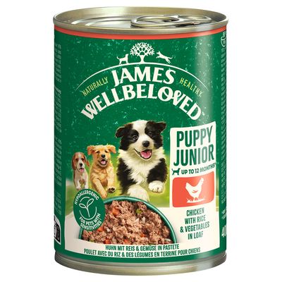 James Wellbeloved kurczak junior 400 g × 24