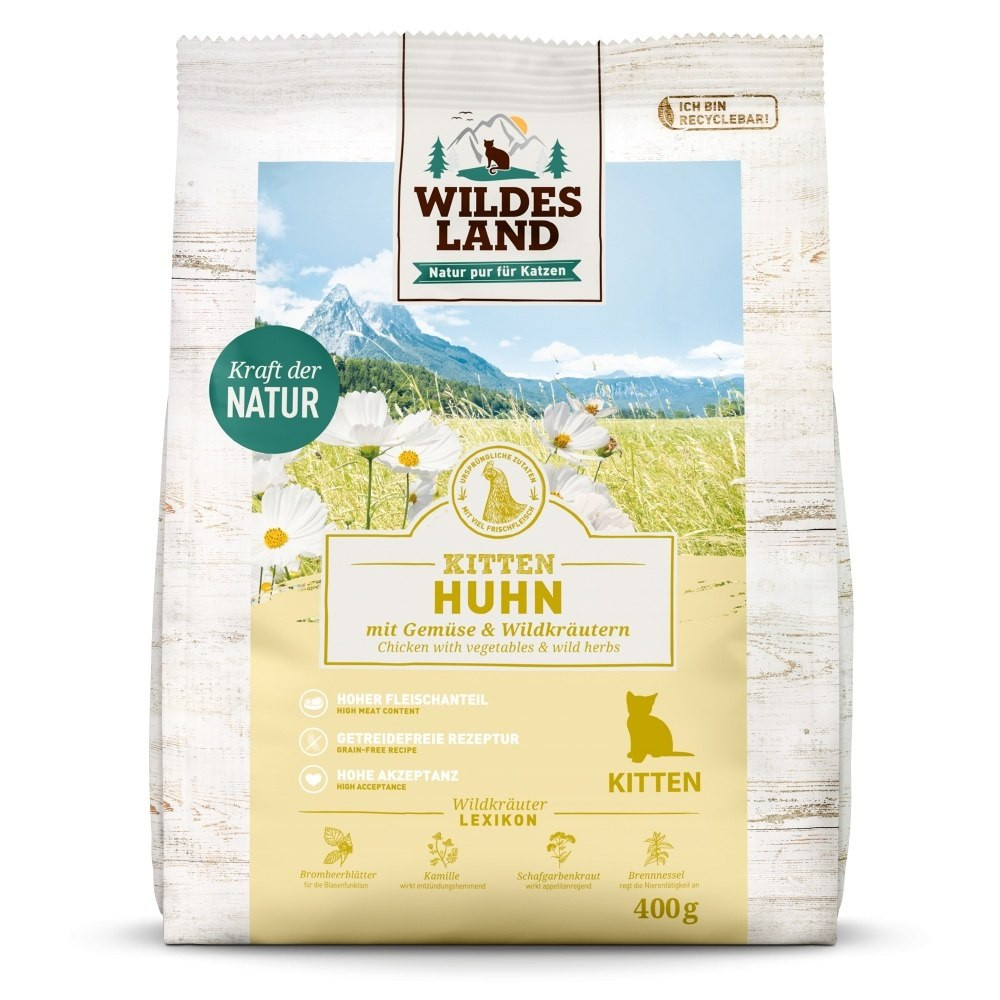 Wildes Land CAT kurczak kitten 400 g