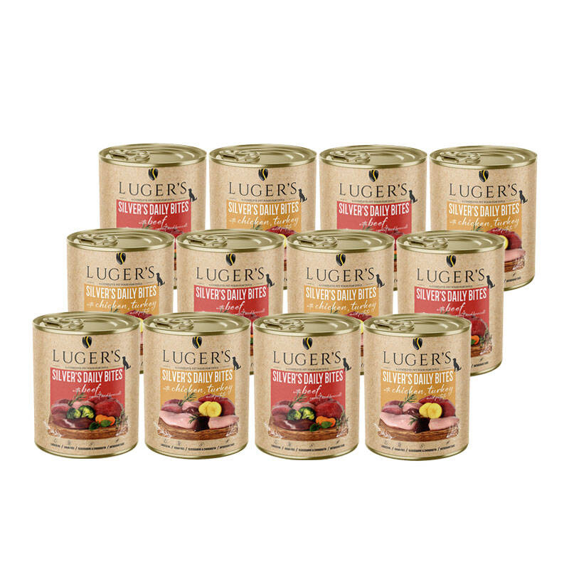 Luger's Silver's Daily Bites indyk, kurczak, wołowina 800 g × 12