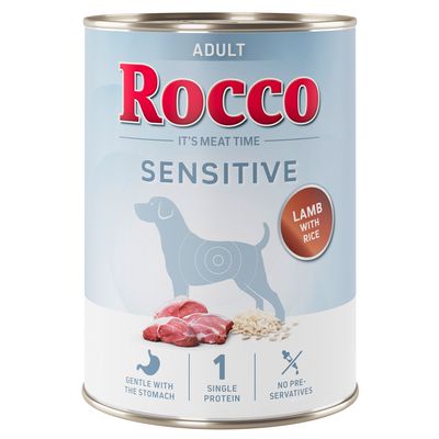 Rocco Sensitive jagnięcina z ryżem adult 400 g × 24