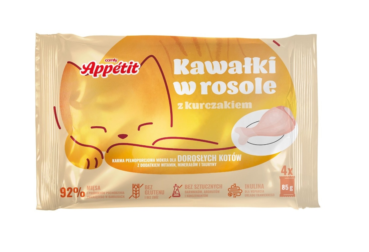 Comfy Appetit kurczak w bulionie adult 85 g × 4