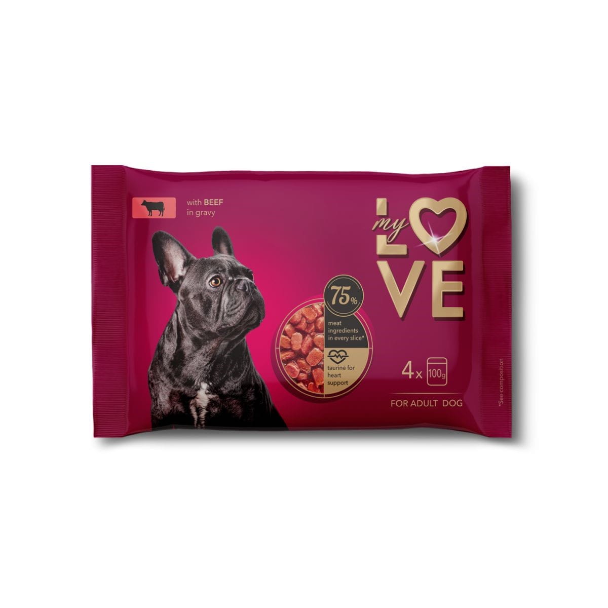 My Love wołowina adult 100 g × 4