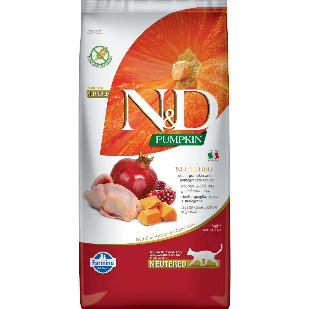 Farmina N&D Pumpkin Sterilised przepiórka z dynią adult 5 kg