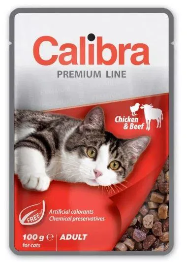 Calibra Premium Line kurczak, wołowina w sosie adult 100 g