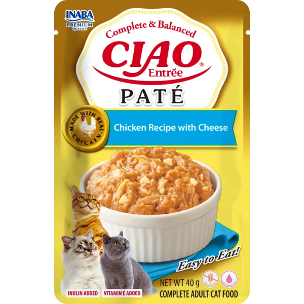 Inaba Ciao Entrée kurczak, ser pasztet adult 40 g