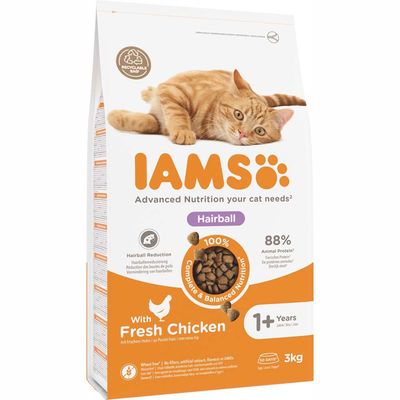 IAMS Advanced Nutrition Hairball kurczak adult 3 kg × 2