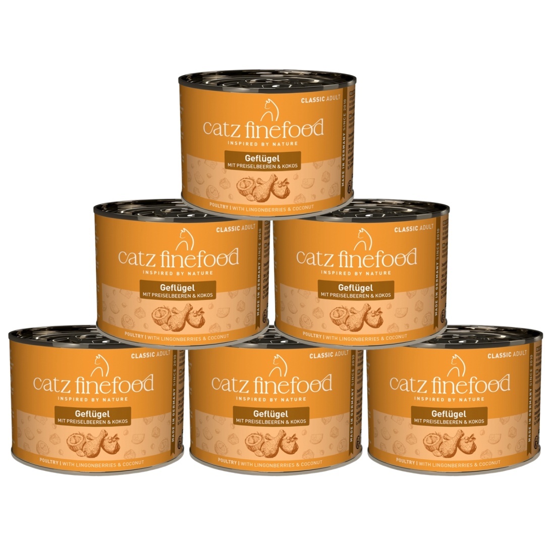 Catz Finefood Classic drób kawałki adult 200 g × 6