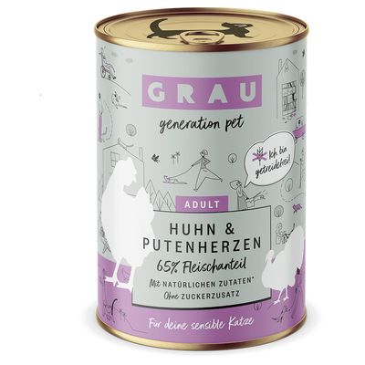 GRAU indyk, kurczak adult 400 g × 6