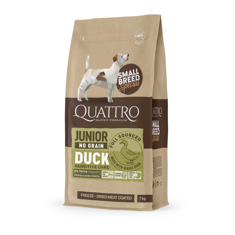 Quattro No Grain kaczka junior małe rasy 1,5 kg