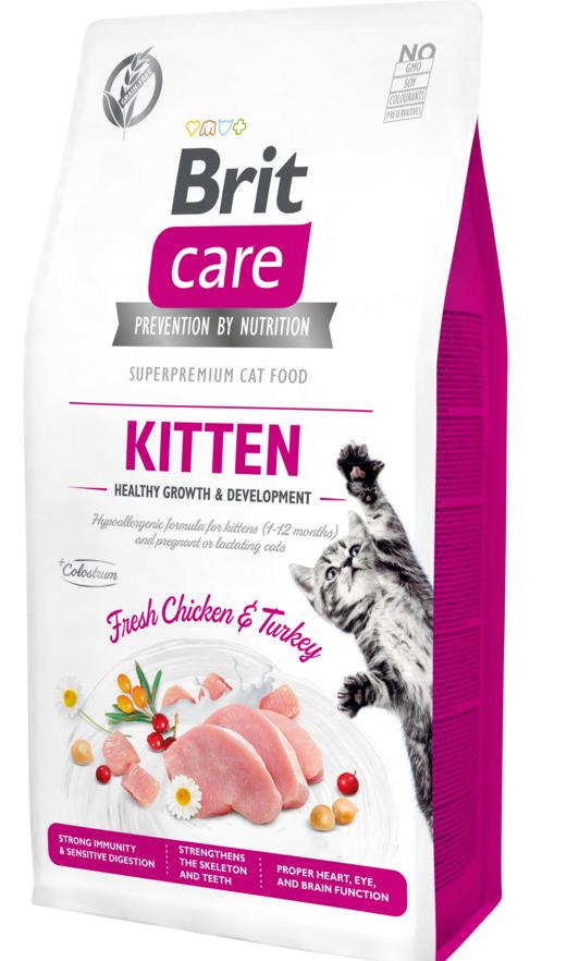 Brit Care indyk, kurczak kitten 7 kg
