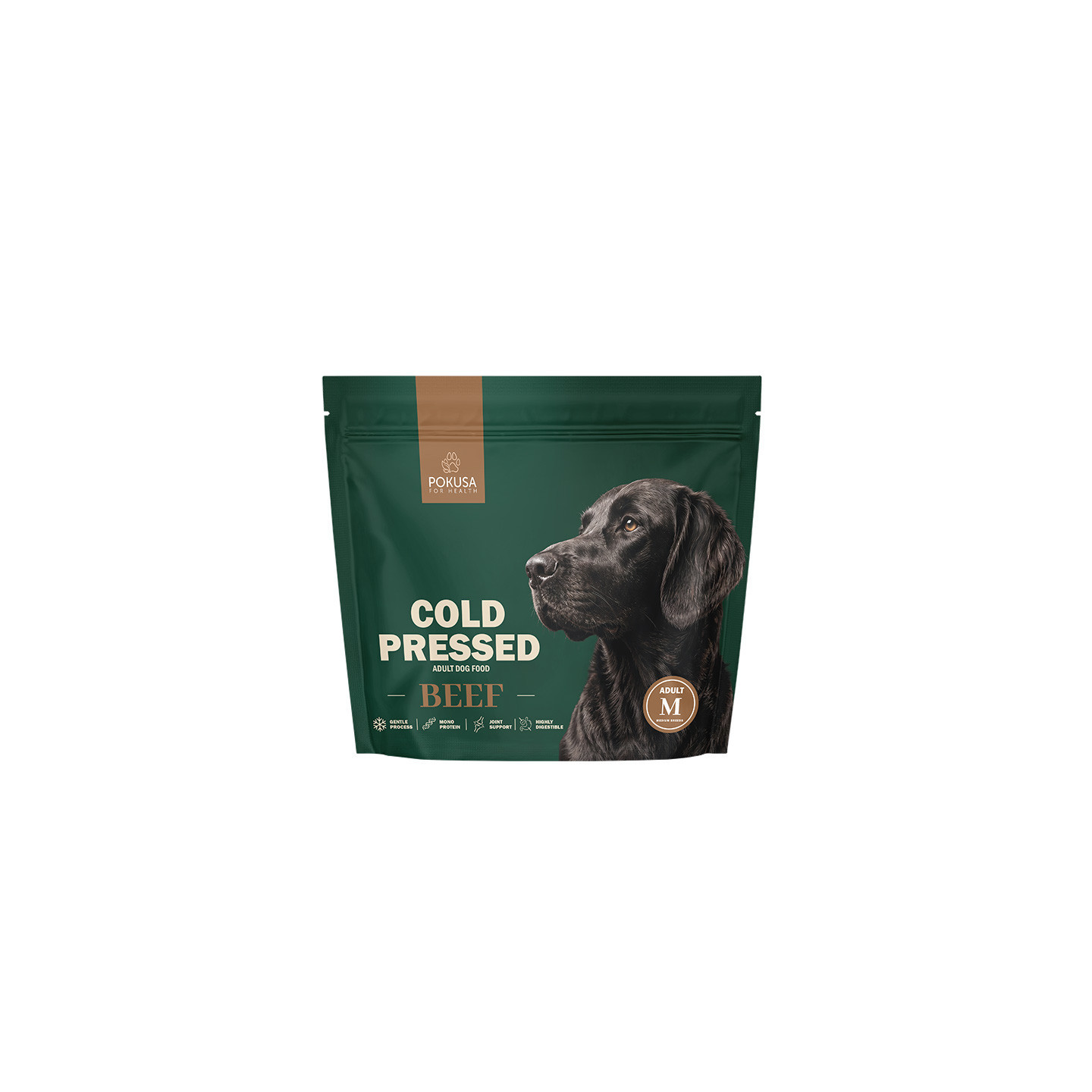 Pokusa Cold Pressed wołowina adult średnie rasy 3 kg × 4