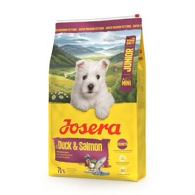 Josera MiniJunior kaczka, łosoś puppy małe rasy 10 kg
