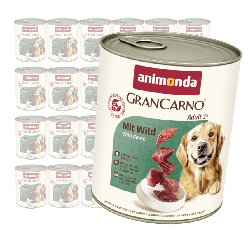 Animonda GranCarno dziczyzna adult 800 g × 24