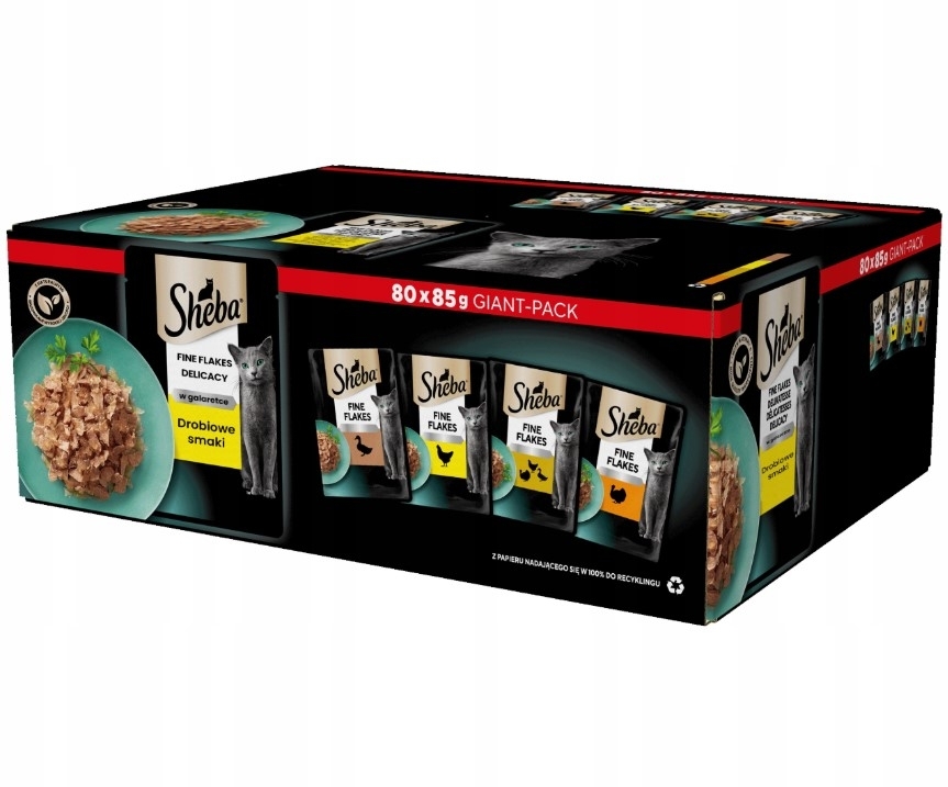 Sheba Delicacy mix smaków w galaretce 85 g × 80