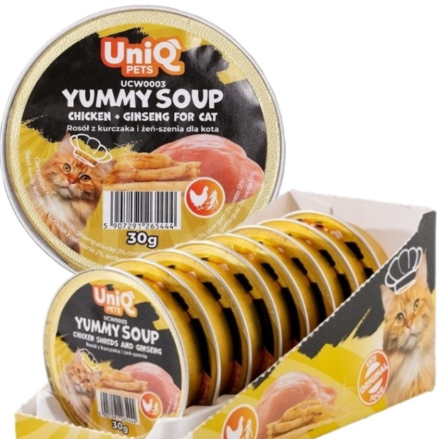 Uniq Pets Yummy Soup kurczak w bulionie adult 30 g × 8