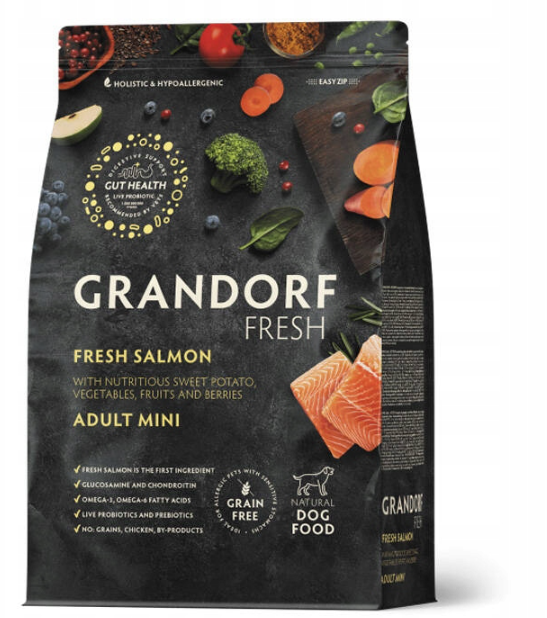 Grandorf Fresh łosoś adult małe rasy 3 kg
