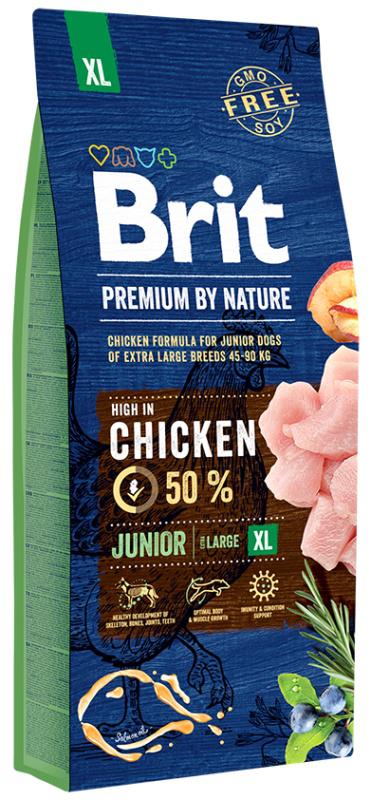 Brit Premium By Nature kurczak junior bardzo duże rasy 3 kg