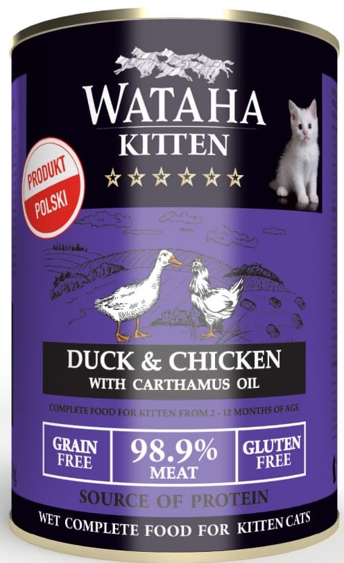 Wataha Hunt kaczka, kurczak pasztet kitten 400 g