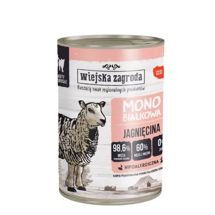 Wiejska Zagroda Monobiałkowa jagnięcina adult 400 g