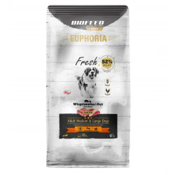 BioFeed Euphoria Fresh Meat wieprzowina, gęś adult średnie rasy, duże rasy 12 kg