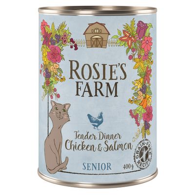 Rosie's Farm kurczak, łosoś w bulionie senior 400 g × 6