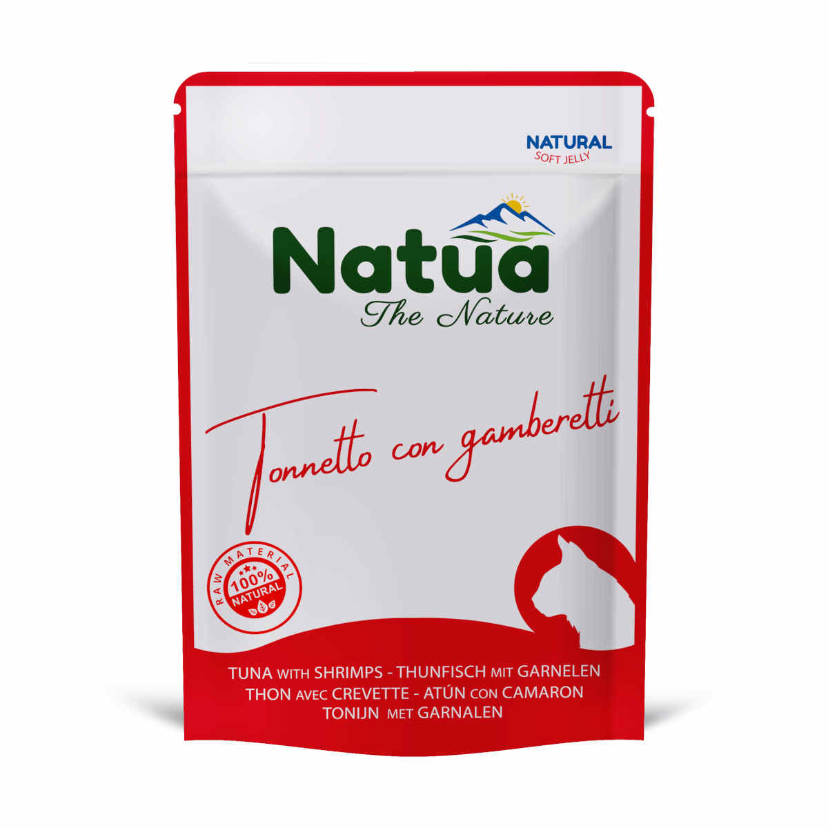 Natua Natural tuńczyk z krewetkami w galaretce adult 70 g