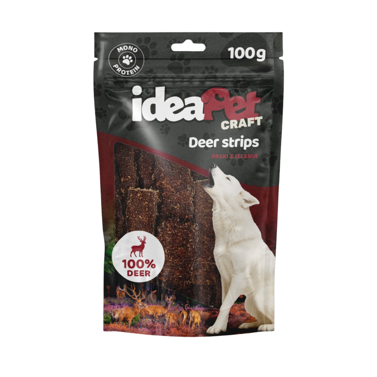 IdeaPet Craft paski z jelenia 100 g