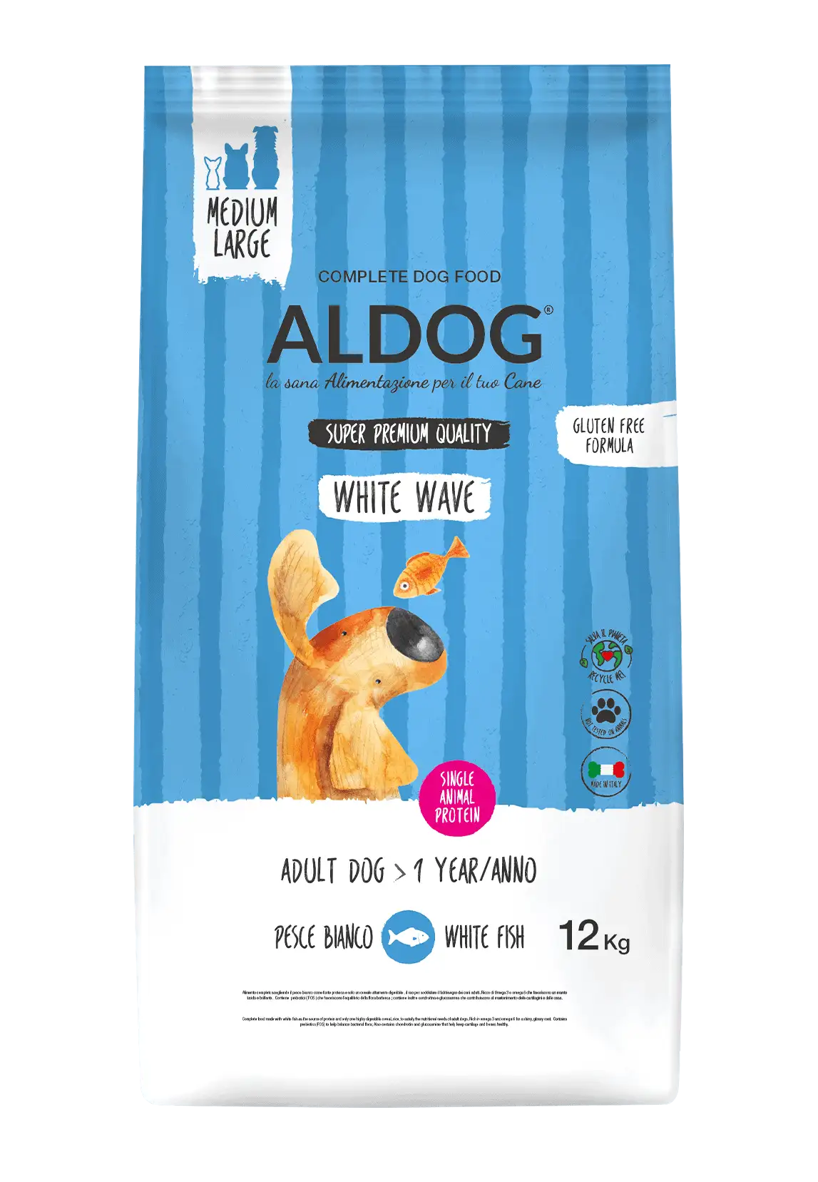 Aldog White Wave biała ryba adult 12 kg