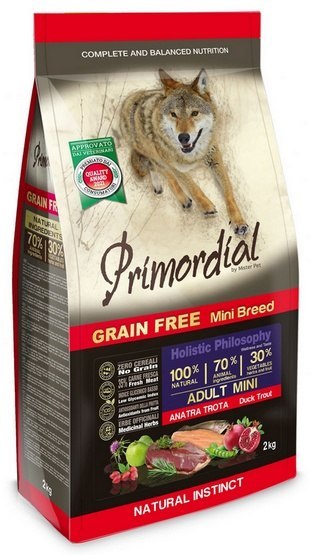 Primordial Grain Free kaczka, pstrąg adult małe rasy 6 kg