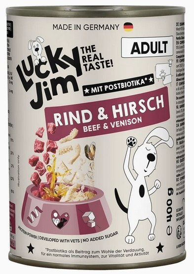 Lucky Jim Classic wołowina, jeleń adult 400 g
