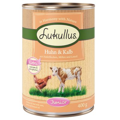 Lukullus kurczak, cielęcina junior 400 g × 24