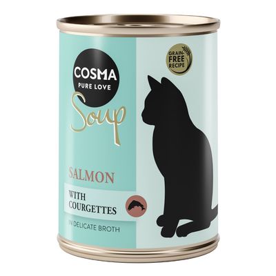 Cosma Soup Indoor łosoś z cukinią w bulionie adult 100 g × 24