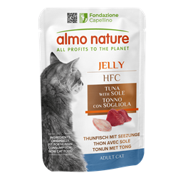 Almo Nature HFC tuńczyk, sola w galaretce adult 55 g