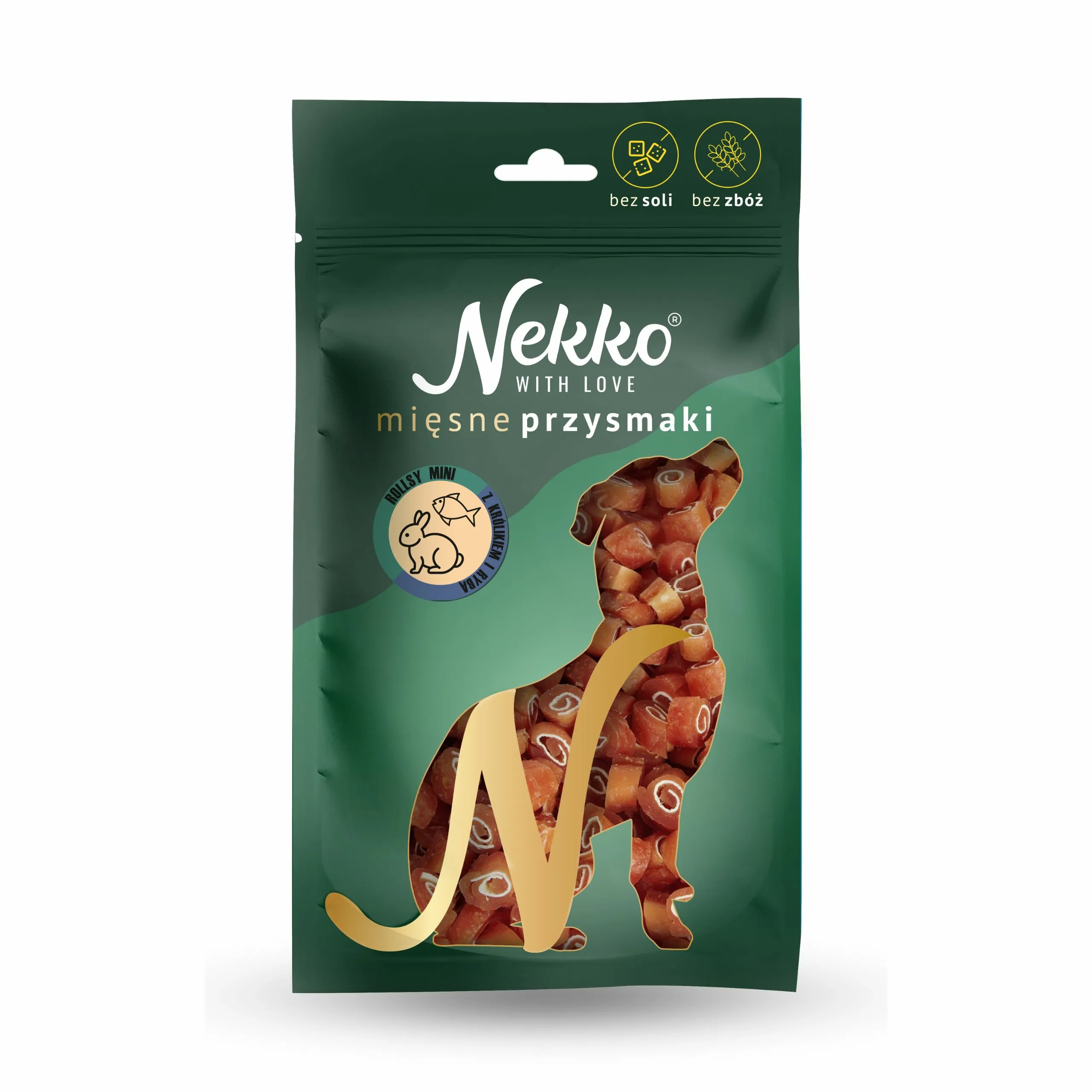 Nekko Rollsy MINI królik, ryba 80 g