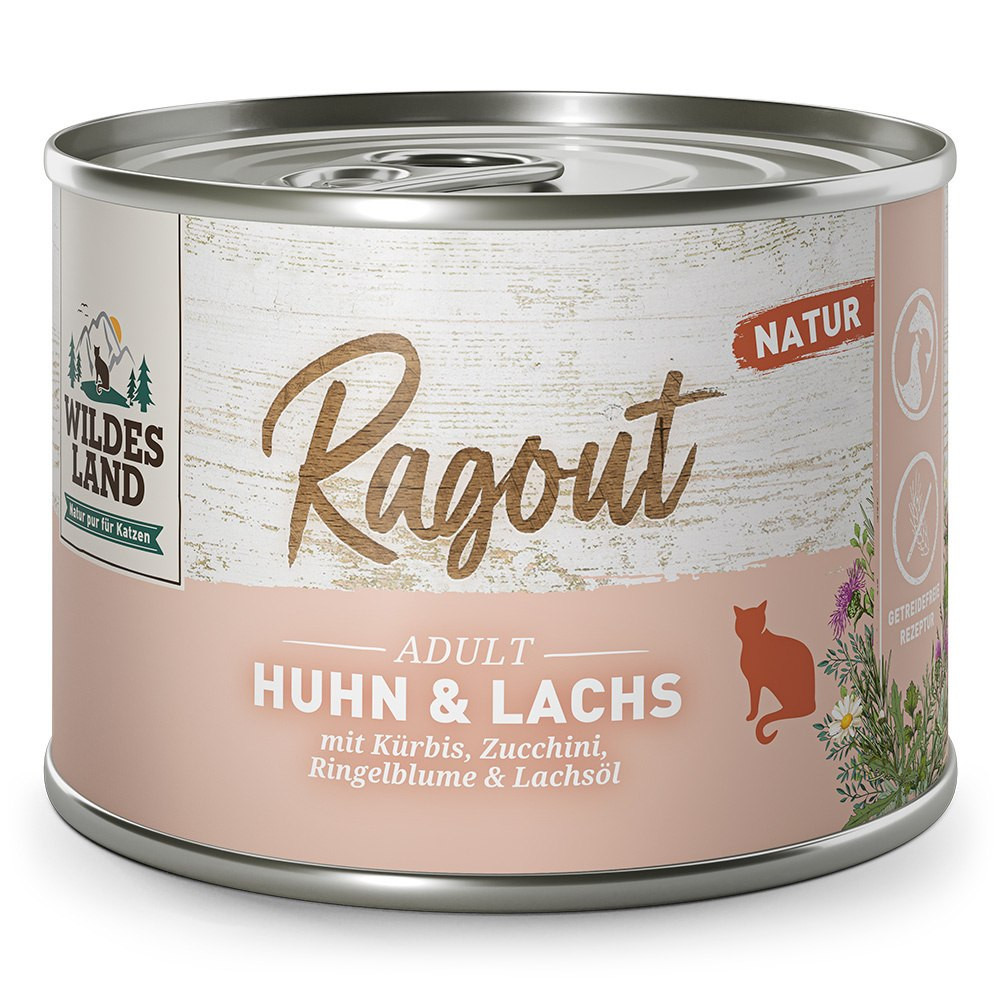 Wildes Land Ragout kurczak, łosoś w sosie adult 180 g