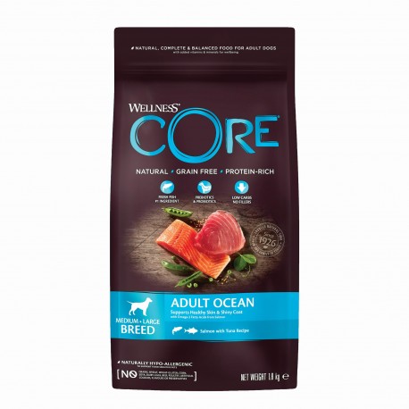Wellness CORE tuńczyk, łosoś adult średnie i duże rasy 1,8 kg