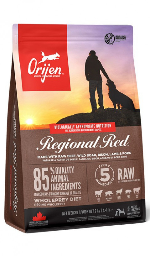 Orijen Regional Red jagnięcina, wieprzowina, wołowina 2 kg