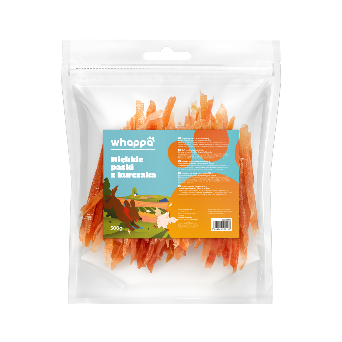 Whappa miękkie stripsy, kurczak 500 g