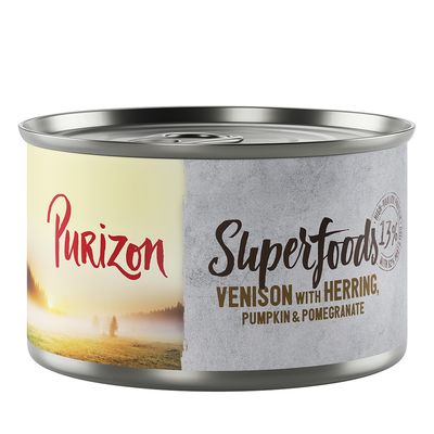 Purizon Superfoods dziczyzna, śledź 140 g × 6