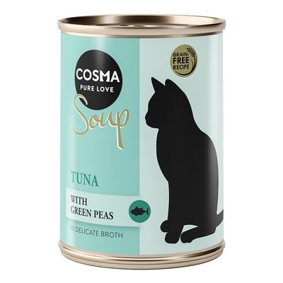 Cosma Soup Indoor tuńczyk z groszkiem w bulionie adult 100 g × 24