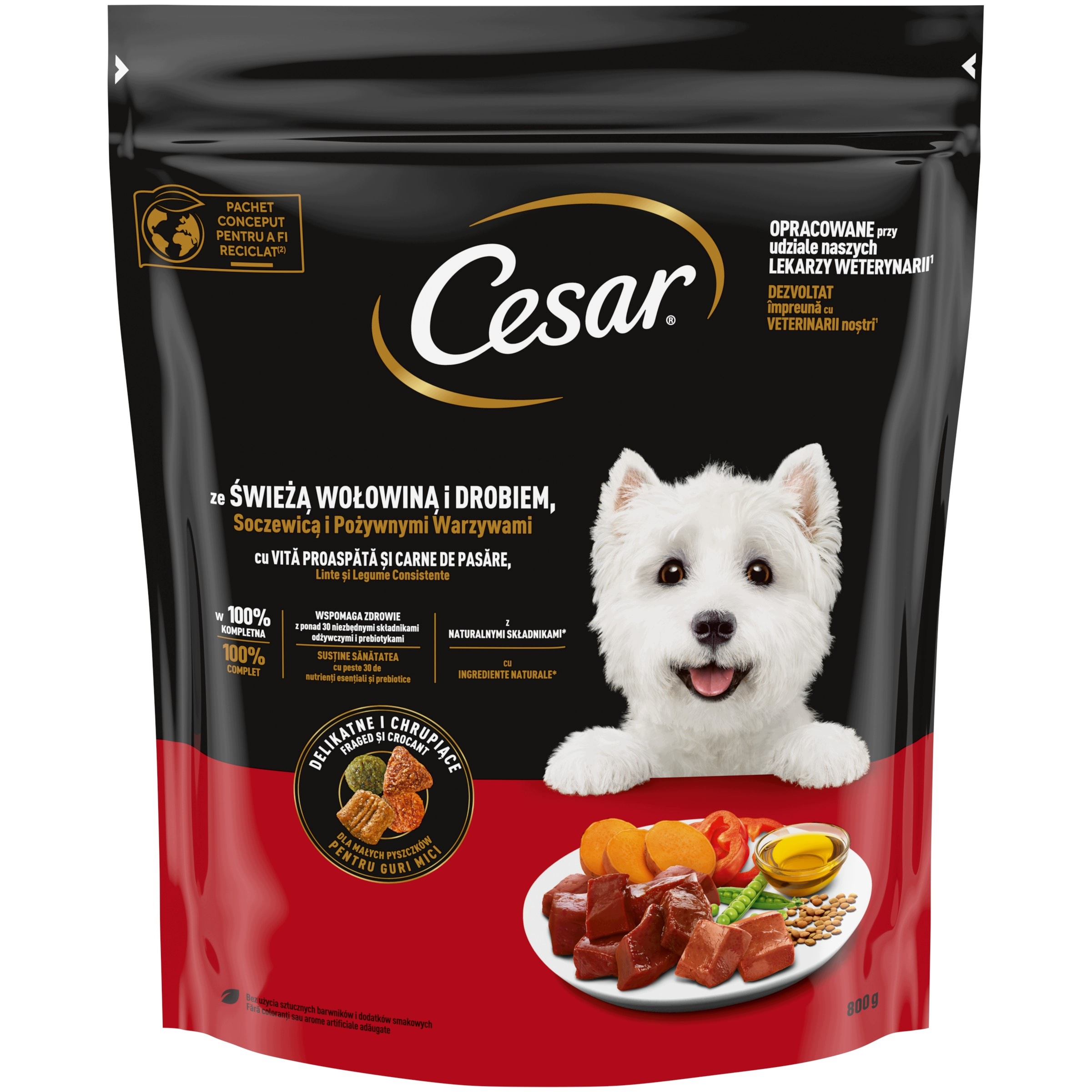 Cesar wołowina, drób 800 g