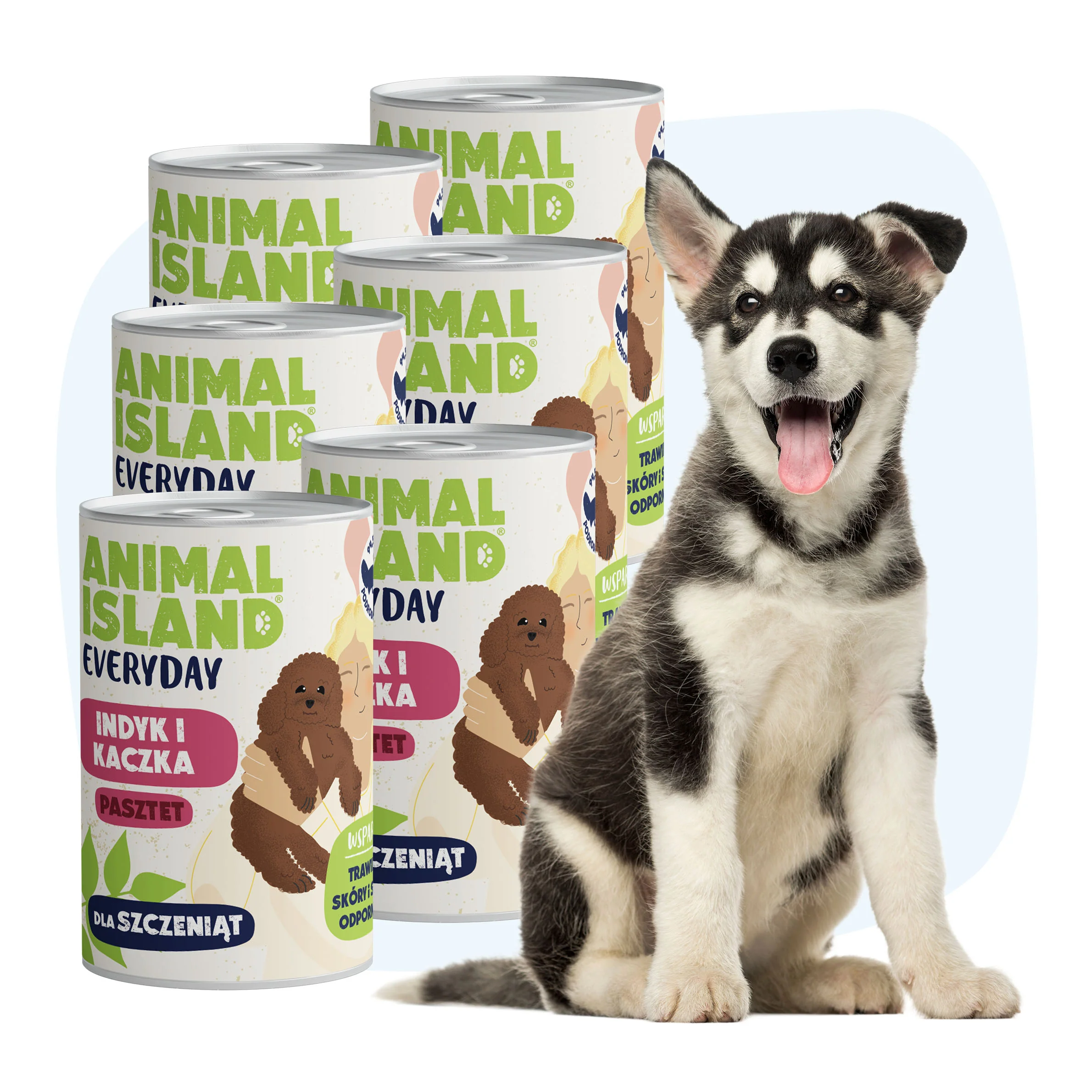 Animal Island Everyday indyk, kaczka puppy 400 g × 6