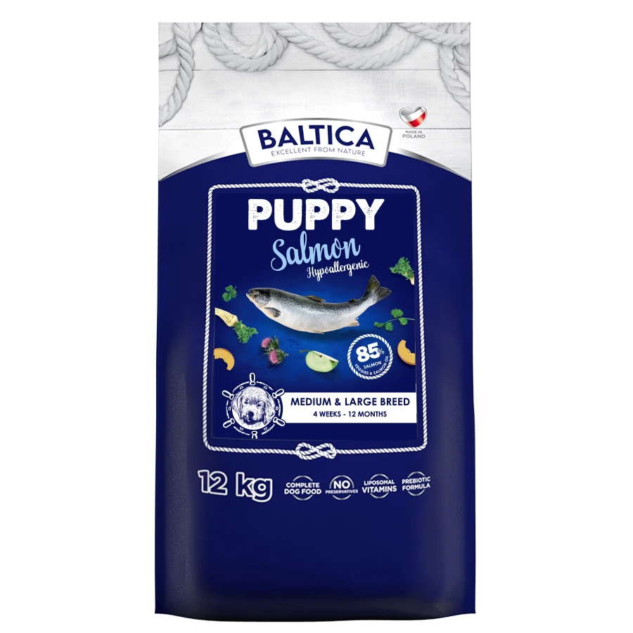 Baltica Excellent łosoś puppy średnie i duże rasy 12 kg