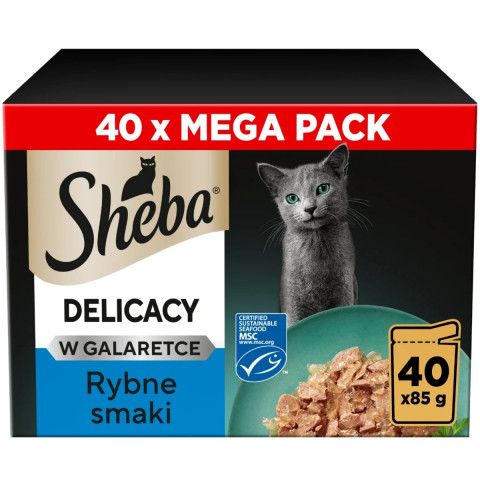 Sheba Delicacy Digestive mix smaków w galaretce adult 85 g × 40