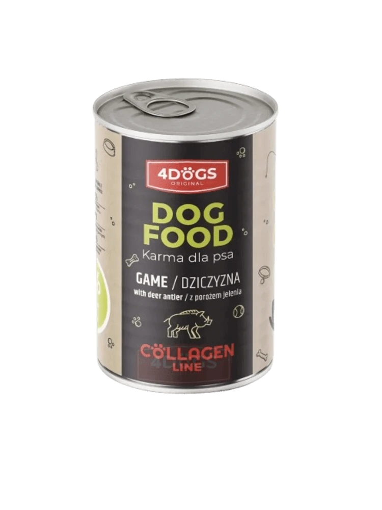4Dogs Collagen Line dziczyzna 400 g